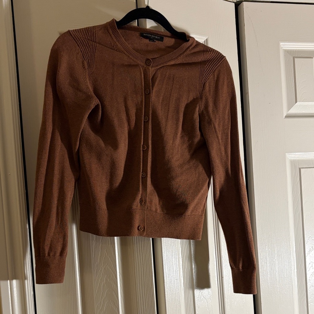 Banana Republic Rust brown Cardigan Sweater